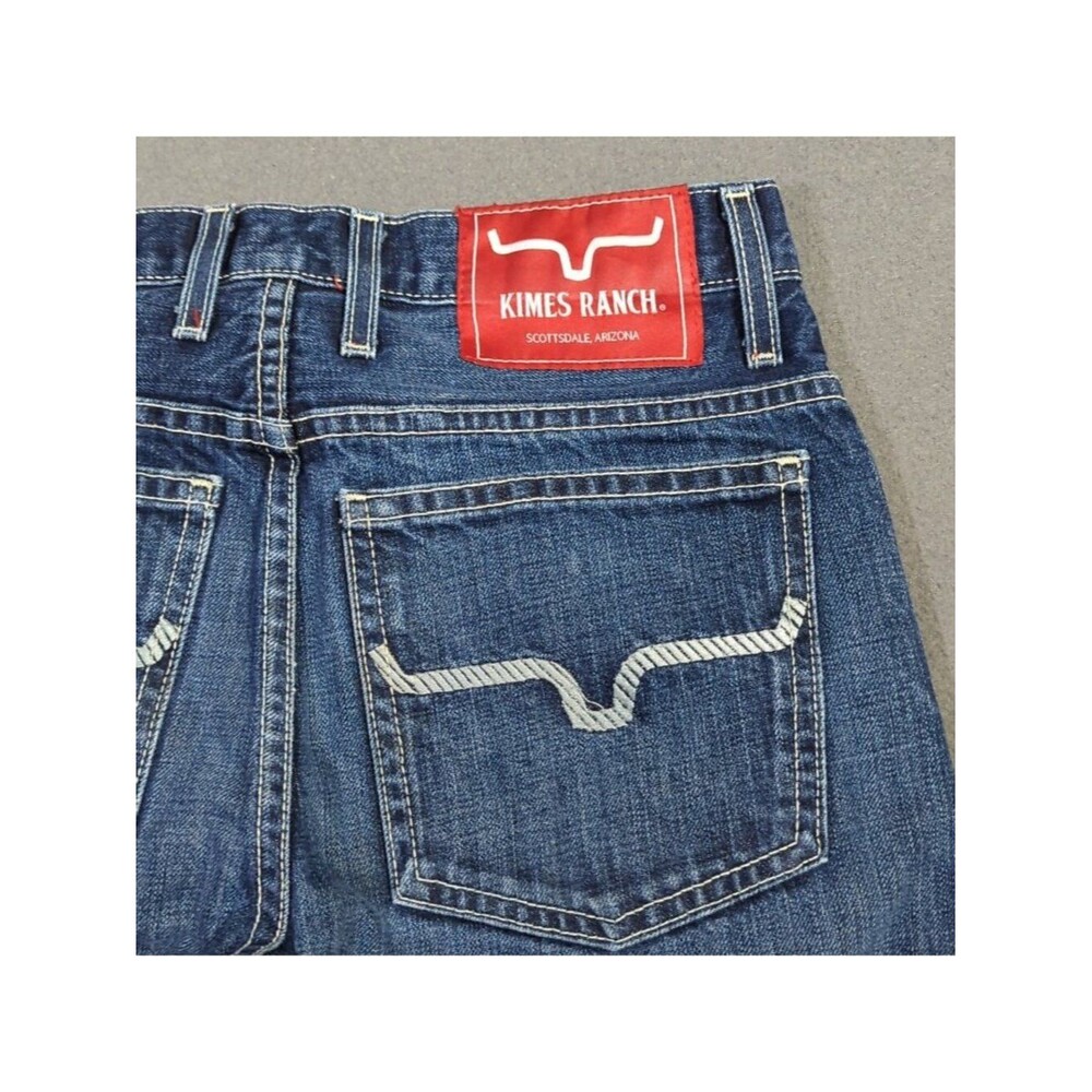 Kimes Ranch Jeans Men's 27x30 Blue Thomas Straight Fit Made In USA Western Denim